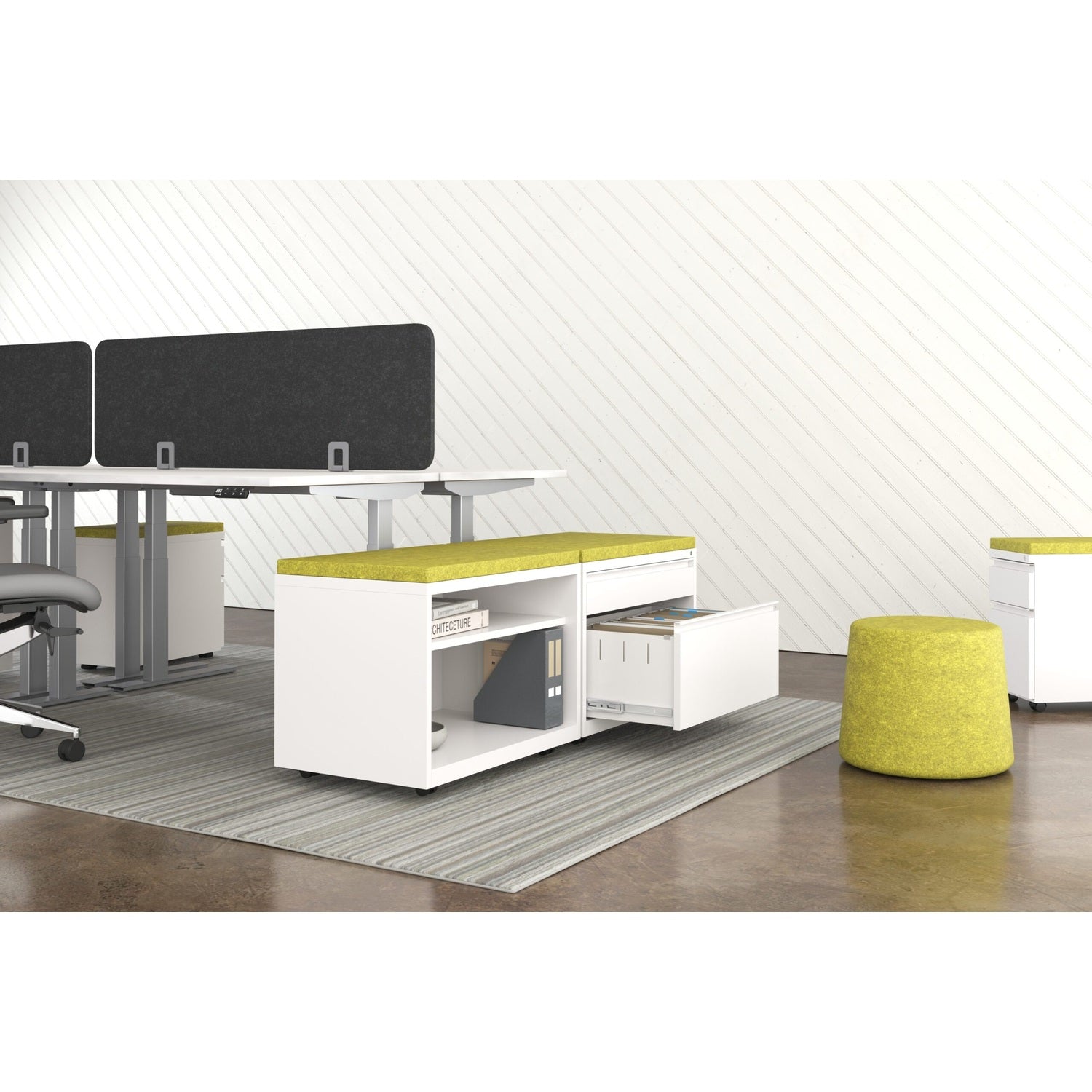 Milo Metal Storage by Workspace48 — manufacturer illustration; optional components may be shown