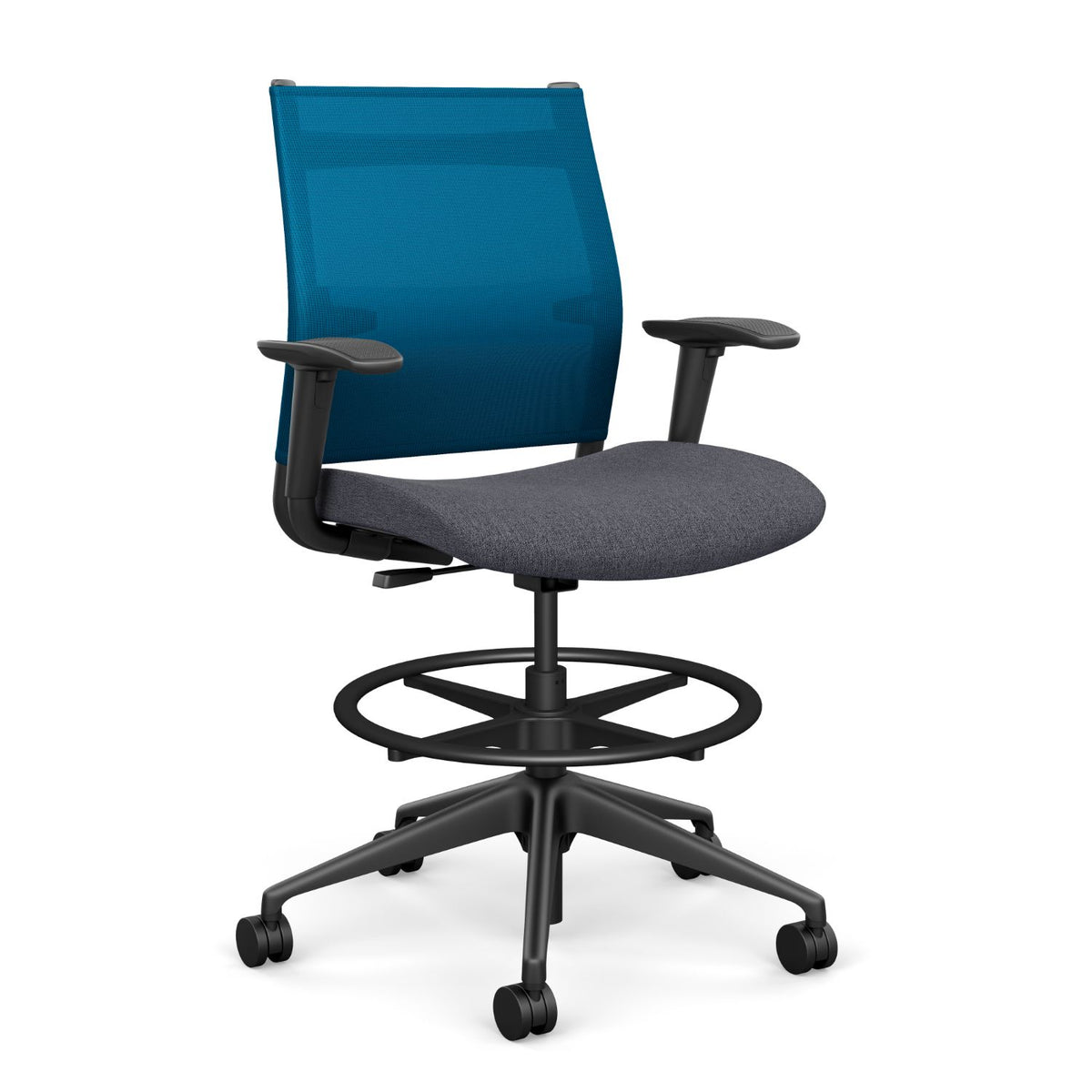 Mobile Adjustable Height Stool | Wit Midback Stool for Learning & Administrative Areas Stool SitOnIt 