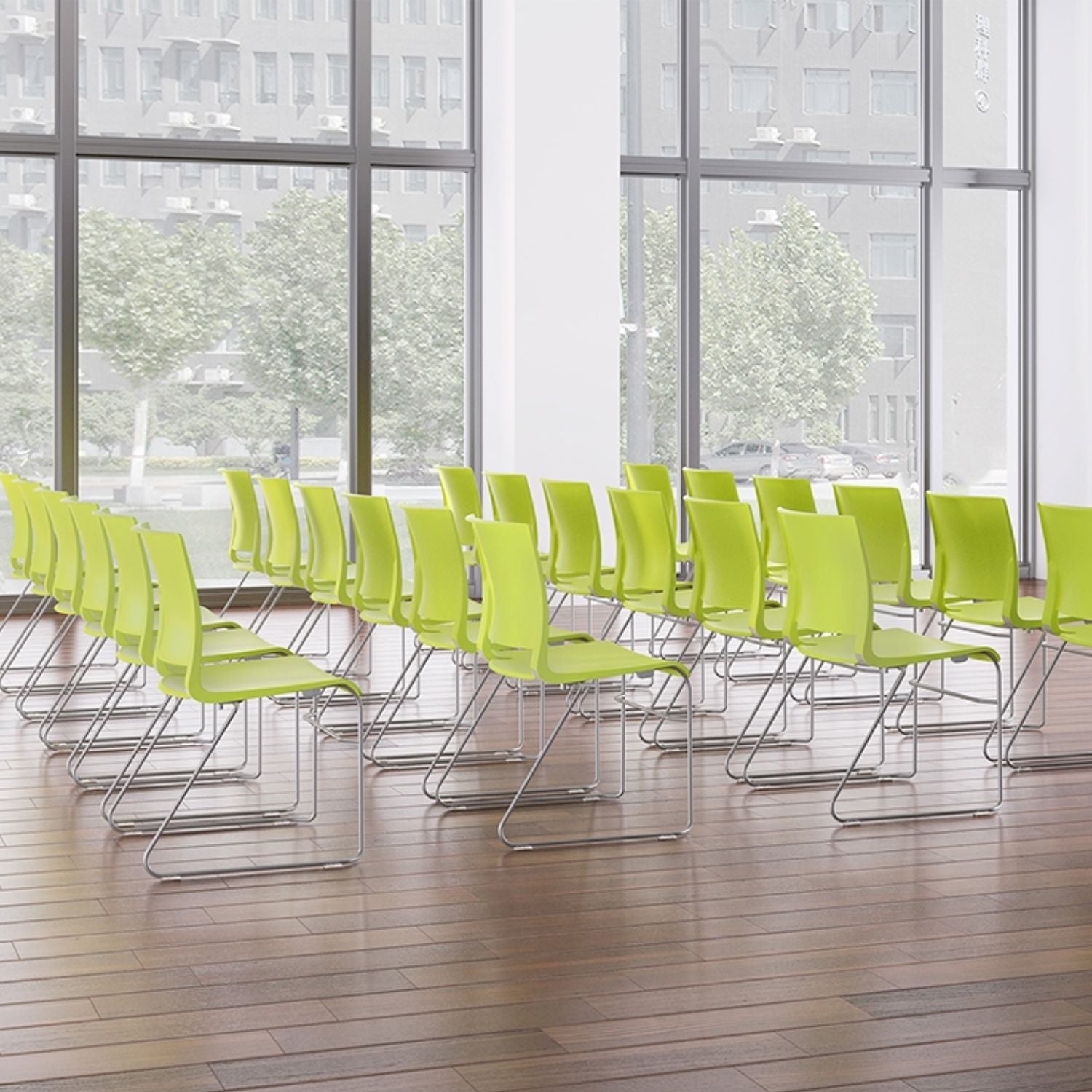 Rio Stacking Chair with ARC Flex Technology | Durable Wire Rod Seating Guest Chair, Stack Chair SitOnIt 