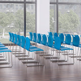 Rowdy Stackable Chair – Durable Plastic & Wire Frame Seating Guest Chair, Cafe Chair, Stack Chair SitOnIt 