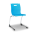 Savvy Cantilever Chair with blue seat and chrome sled base