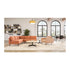 Lumo L-shape sectional in Maharam Beck Reedbuck, Charcoal finish, Lumo club with Maharam Manner Roseate, Charcoal finish