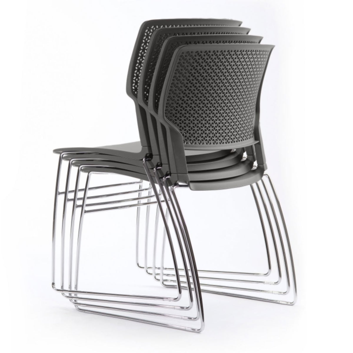 SitOnIt Orbix Wire Rod Chair | Plastic Shell, Arm or Armless Guest Chair, Cafe Chair, Stack Chair SitOnIt 
