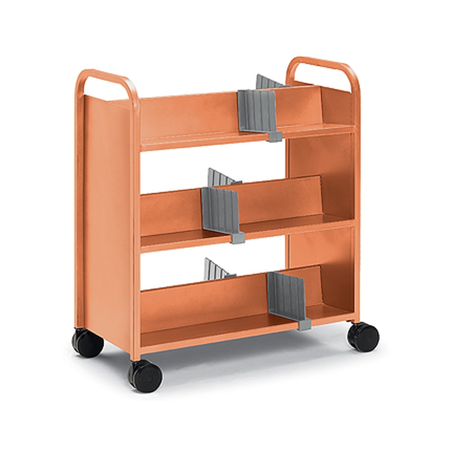 Booktruck, Six Sloping Shelf — manufacturer product image