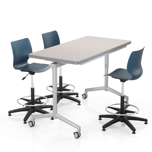 Smith System Elemental Flip Top Table | Height-Adjustable K-12 Desk