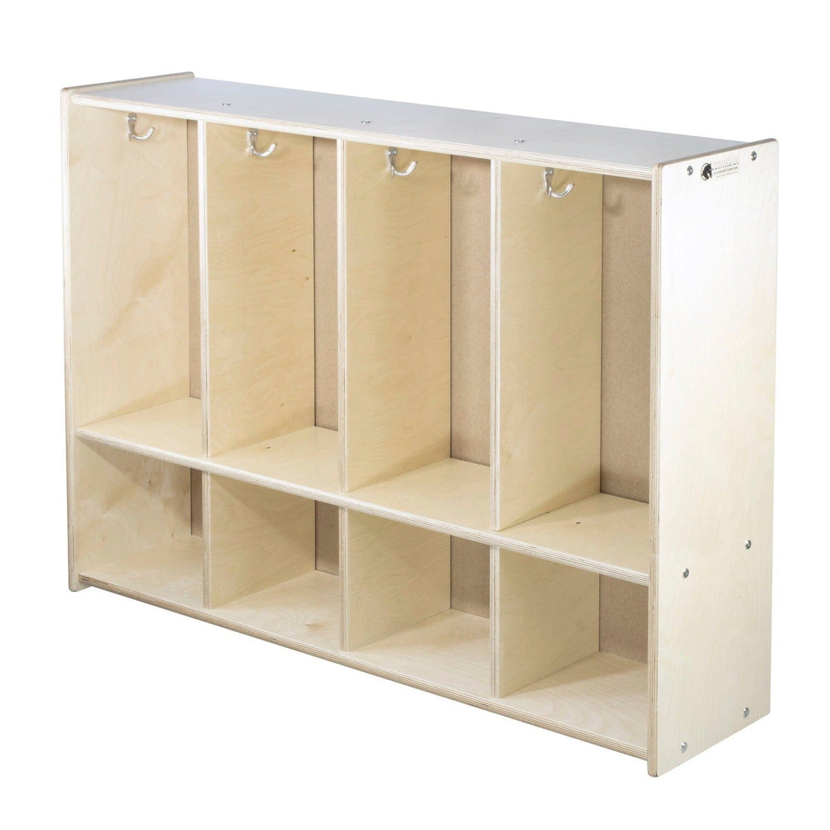 Toddler Lockers | Trojan Classroom Furniture Coat Cubbies & Lockers Trojan Classroom Furniture 4 Section Toddler Locker 