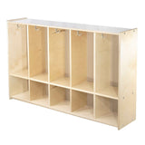 Toddler Lockers | Trojan Classroom Furniture Coat Cubbies & Lockers Trojan Classroom Furniture 5 Section Toddler Locker 