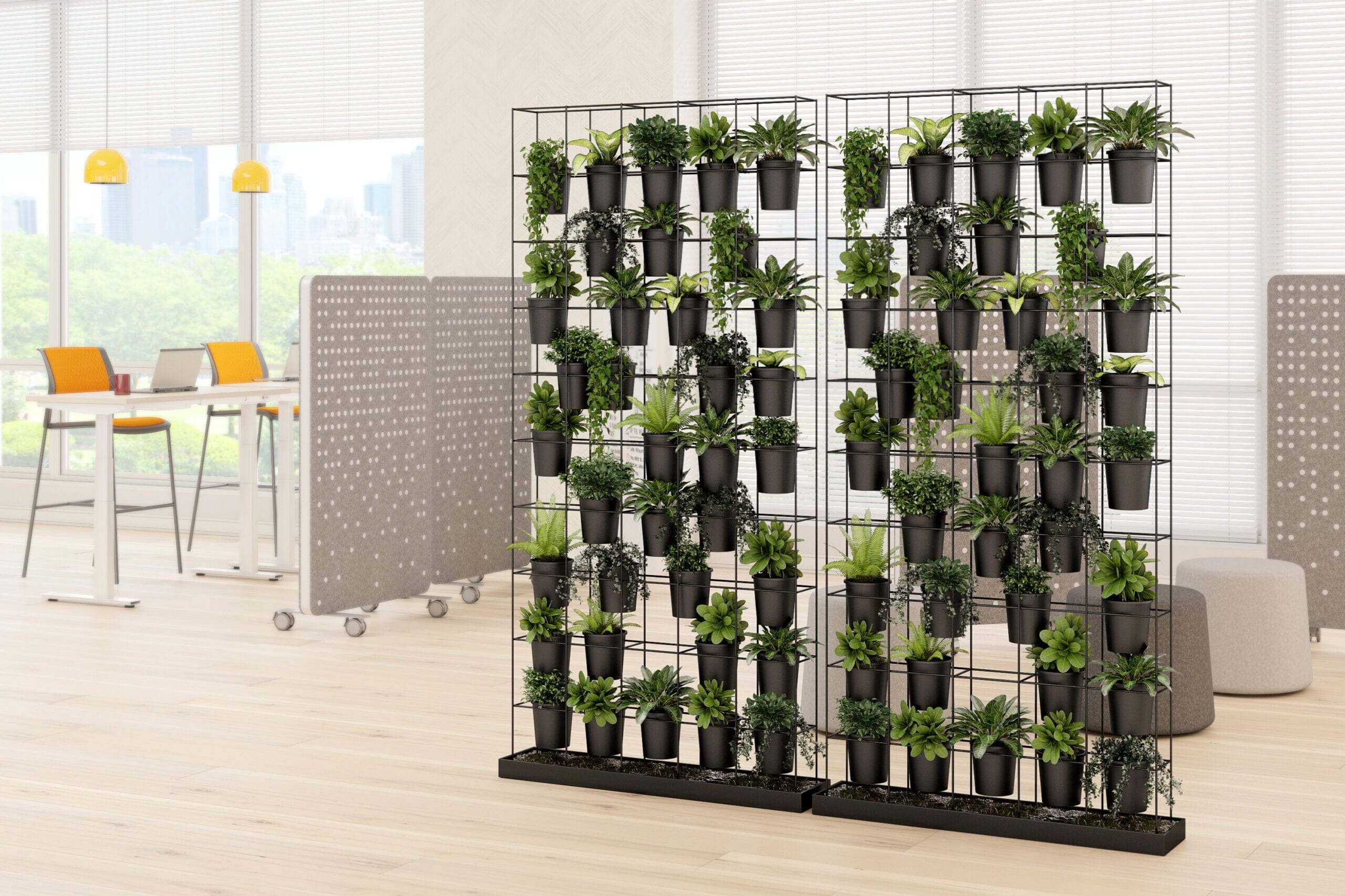 Viro Planter Wall – Transform Workspaces with Living Design Planter Wall, Privacy Screen Workspace 48 
