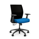 Amplify Midback Office Chair Office Chair, Conference Chair, Computer Chair, Teacher Chair, Meeting Chair SitOnIt Fabric Color Electric Blue Mesh Color Onyx Swivel Tilt ($0)