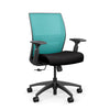 Amplify Midback Office Chair Office Chair, Conference Chair, Computer Chair, Teacher Chair, Meeting Chair SitOnIt Fabric Color Licorice Mesh Color Aqua Swivel Tilt ($0)