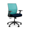 Amplify Midback Office Chair Office Chair, Conference Chair, Computer Chair, Teacher Chair, Meeting Chair SitOnIt Fabric Color Navy Mesh Color Aqua Swivel Tilt ($0)