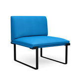 Cameo Single Seat Armless Lounge Chair Lounge Seating, Modular Lounge Seating SitOnIt Fabric Color Electric Blue Frame Color Charcoal 