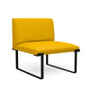 Cameo Single Seat Armless Lounge Chair Lounge Seating, Modular Lounge Seating SitOnIt Fabric Color Lemon Frame Color Charcoal 