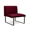 Cameo Single Seat Armless Lounge Chair Lounge Seating, Modular Lounge Seating SitOnIt Fabric Color Maroon Frame Color Bronze 