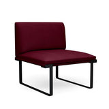 Cameo Single Seat Armless Lounge Chair Lounge Seating, Modular Lounge Seating SitOnIt Fabric Color Maroon Frame Color Charcoal 