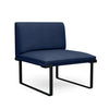 Cameo Single Seat Armless Lounge Chair Lounge Seating, Modular Lounge Seating SitOnIt Fabric Color Navy Frame Color Charcoal 