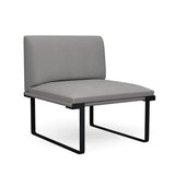 Cameo Single Seat Armless Lounge Chair Lounge Seating, Modular Lounge Seating SitOnIt Fabric Color Nickle Frame Color Charcoal 
