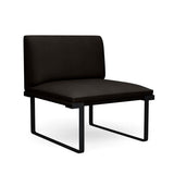 Cameo Single Seat Armless Lounge Chair Lounge Seating, Modular Lounge Seating SitOnIt Fabric Color Onyx Frame Color Charcoal 