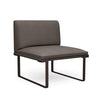 Cameo Single Seat Armless Lounge Chair Lounge Seating, Modular Lounge Seating SitOnIt Fabric Color Smoky Frame Color Bronze 