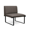 Cameo Single Seat Armless Lounge Chair Lounge Seating, Modular Lounge Seating SitOnIt Fabric Color Smoky Frame Color Charcoal 