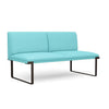 Cameo Two-Seater Armless Lounge Chair Lounge Seating, Modular Lounge Seating SitOnIt Frame Color Bronze Fabric Color Aqua 