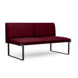 Cameo Two-Seater Armless Lounge Chair Lounge Seating, Modular Lounge Seating SitOnIt Frame Color Bronze Fabric Color Maroon 