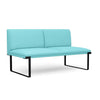 Cameo Two-Seater Armless Lounge Chair Lounge Seating, Modular Lounge Seating SitOnIt Frame Color Charcoal Fabric Color Aqua 