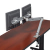 Double Monitor Double Extension with Height Adjustment Single Monitor Arm OfficeToGo 