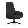 Envoi Highback Lounge Chair Lounge Seating SitOnIt Fabric Color Anthracite Free Swivel Frame Color Charcoal