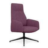 Envoi Highback Lounge Chair Lounge Seating SitOnIt Fabric Color Concord Free Swivel Frame Color Charcoal