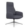 Envoi Highback Lounge Chair Lounge Seating SitOnIt Fabric Color Quartz Auto Return Frame Color Polished Aluminum