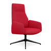 Envoi Highback Lounge Chair Lounge Seating SitOnIt Fabric Color Scarlet Auto Return Frame Color Charcoal