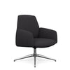 Envoi Midback Lounge Chair Lounge Seating SitOnIt Fabric Color Anthracite Free Swivel Frame Color Polished Aluminum