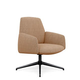 Envoi Midback Lounge Chair Lounge Seating SitOnIt Fabric Color Nutmeg Free Swivel Frame Color Charcoal