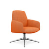 Envoi Midback Lounge Chair Lounge Seating SitOnIt Fabric Color Papaya Auto Return Frame Color Polished Aluminum