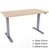 ESI Triumph LX Electric Table 30 x 60 Height Adjustable Table ESI Ergo 60.0"w x 30.0"d Beigewood Matte Silver