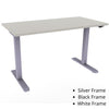 ESI Triumph LX Electric Table 30 x 60 Height Adjustable Table ESI Ergo 60.0"w x 30.0"d Dove Grey Matte Silver