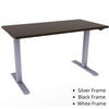 ESI Triumph LX Electric Table 30 x 60 Height Adjustable Table ESI Ergo 60.0"w x 30.0"d Shadow Oak Matte Silver
