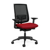 Focus 2.0 Office Chair - Mesh Back Office Chair, Conference Chair, Computer Chair, Teacher Chair, Meeting Chair SitOnIt Fabric Color Crimson Mesh Color Freeway 