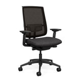 Focus 2.0 Office Chair - Mesh Back Office Chair, Conference Chair, Computer Chair, Teacher Chair, Meeting Chair SitOnIt Fabric Color Ebony Mesh Color Midnight 