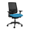Focus 2.0 Office Chair - Mesh Back Office Chair, Conference Chair, Computer Chair, Teacher Chair, Meeting Chair SitOnIt Fabric Color Lagoon Mesh Color Black 