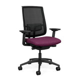 Focus 2.0 Office Chair - Mesh Back Office Chair, Conference Chair, Computer Chair, Teacher Chair, Meeting Chair SitOnIt Fabric Color Royal Mesh Color Black 