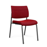 Focus Guest Chair w/ Fabric Seat & Back Guest Chair, Cafe Chair SitOnIt Fabric Color Crimson Black Frame 