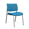 Focus Guest Chair w/ Fabric Seat & Back Guest Chair, Cafe Chair SitOnIt Fabric Color Lagoon Silver Frame 