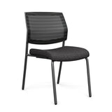 Focus Guest Chair w/ Mesh Back Guest Chair, Cafe Chair SitOnIt Fabric Color Ebony Mesh Color Freeway Black Frame