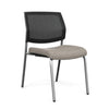 Focus Guest Chair w/ Mesh Back Guest Chair, Cafe Chair SitOnIt Fabric Color Shell Mesh Color Black Silver Frame