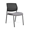 Focus Guest Chair w/ Mesh Back Guest Chair, Cafe Chair SitOnIt Fabric Color Smoky Mesh Color Black Black Frame