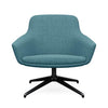 Gobi Midback Lounge Chair Midback Lounge Chair SitOnIt Fabric Color Cyan Free Swivel Frame Color Charcoal