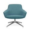 Gobi Midback Lounge Chair Midback Lounge Chair SitOnIt Fabric Color Cyan Free Swivel Frame Color Polished Aluminum