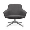 Gobi Midback Lounge Chair Midback Lounge Chair SitOnIt Fabric Color Graphite Free Swivel Frame Color Polished Aluminum